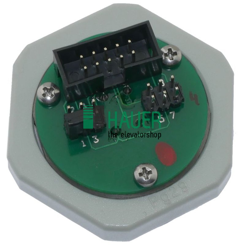 Push button AT33V, LED red, 24V, vandalproof, flat cable,tactile, 5