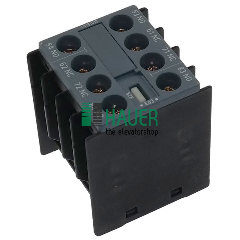 Auxiliary switch block, 62E, 2NO+2NC, 4 poles, srew connection