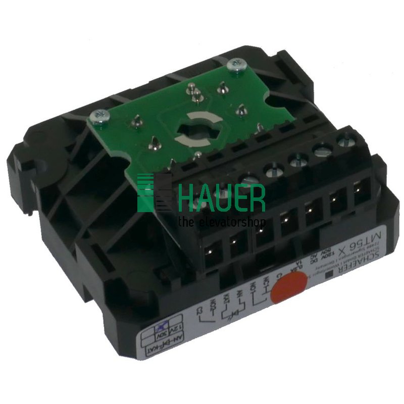 MT56 LR, X clamp below, 30V red, plate V2A matt, lasered alarm