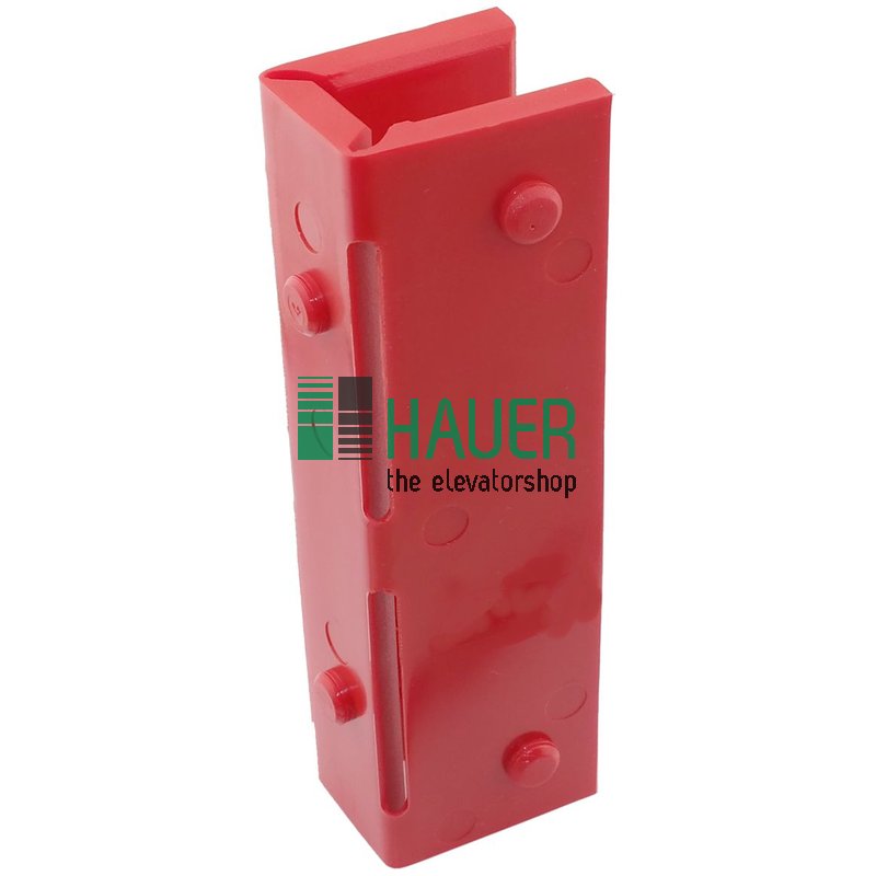 Guide shoe insert red 34*49.5*180, groove 16.5