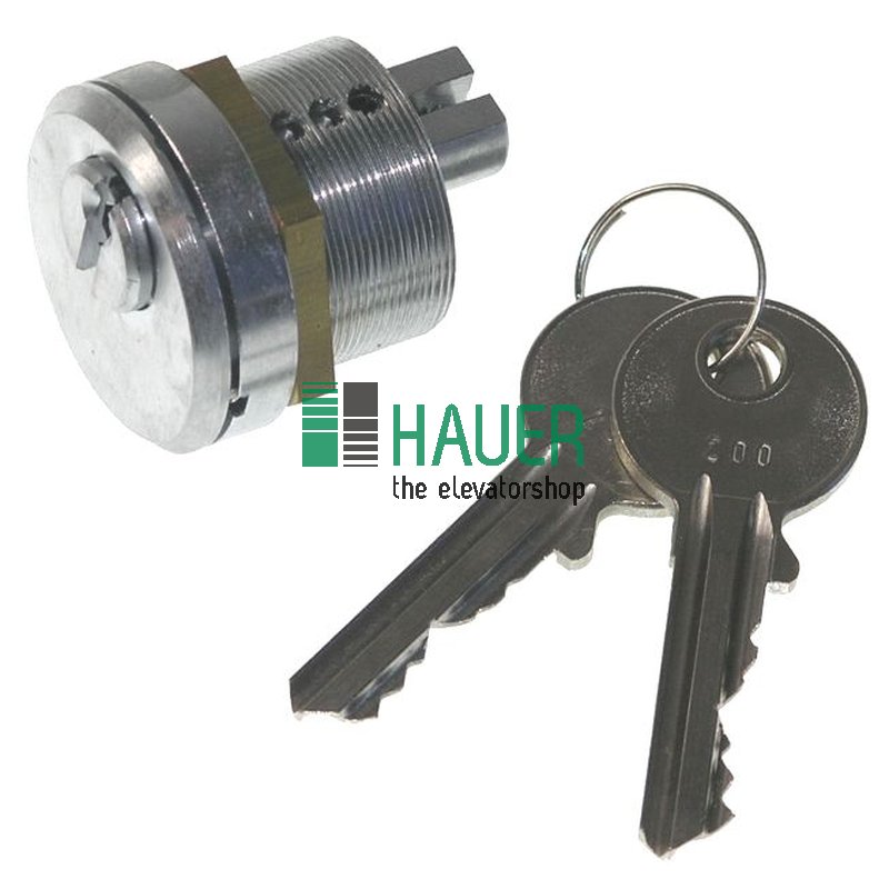 Cylinder round for keyswitch, key can be removed in 1 pos, 200