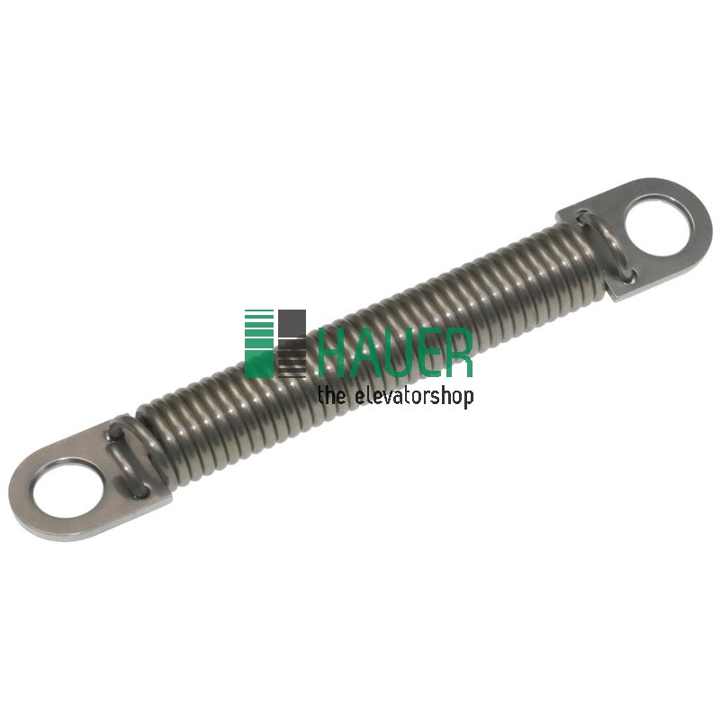 Extension spring with plates