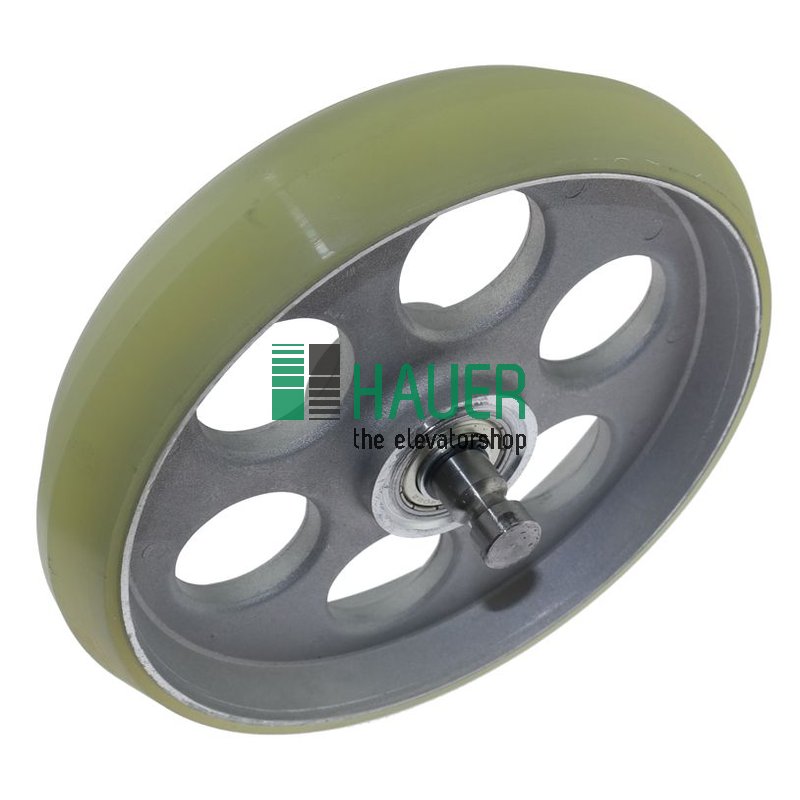 Guide roller D200 with axle, pu lining hard