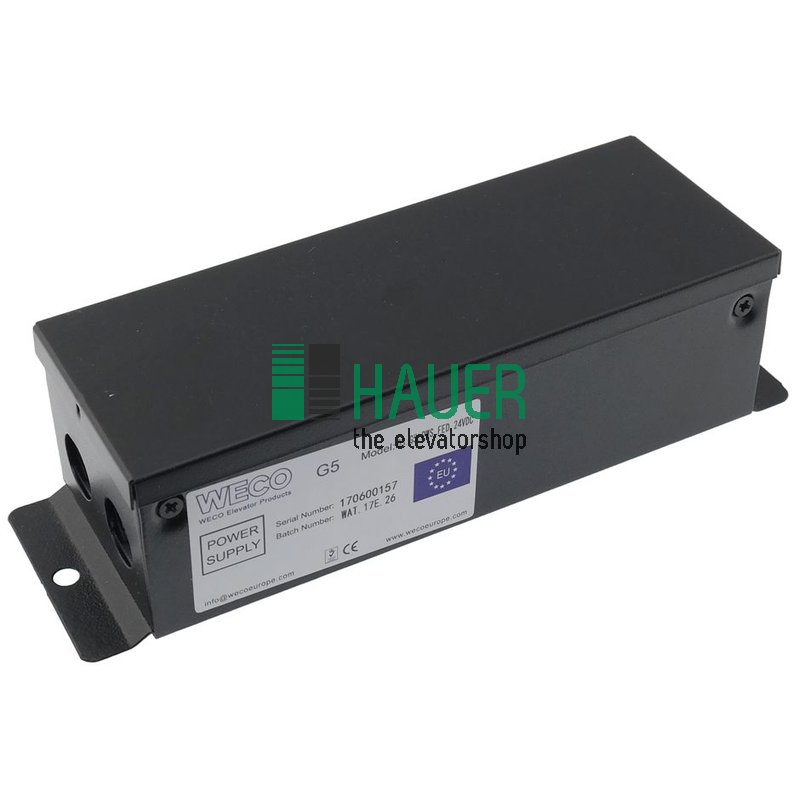 Weco G5 power supply, 24VDC with status (EN81-20), with buzzer