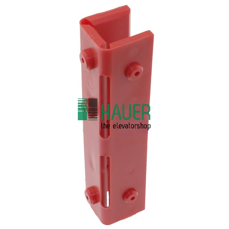 Guide shoe insert red 29*30*140, groove 16.3