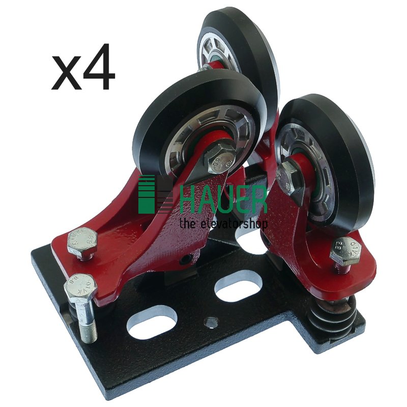 Guida a rulli, Calibro C-80, per rotaia 16 mm (set=4)