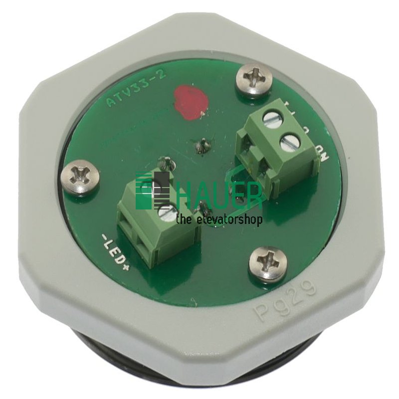 Push button AT33V, LED red, blank