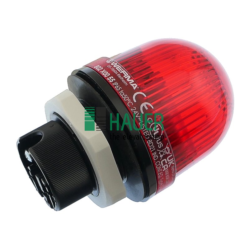 Lampada lampeggiante WERMA 802.100.55, 24VDC
