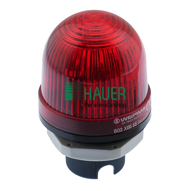 Lampada lampeggiante WERMA 802.100.55, 24VDC