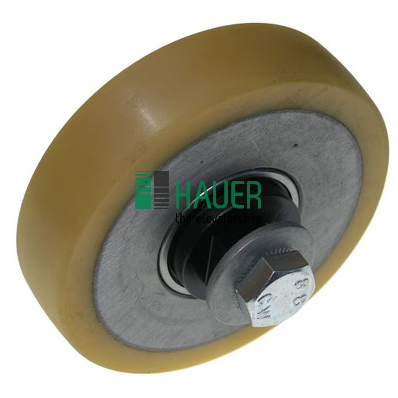 Roller VSL 100/20x25 VU93, 2 bearings 6004 2RS w. shaft and fixing material