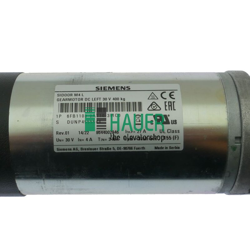 Sidoor AT40 door motor M4L, pinion left, 400kg