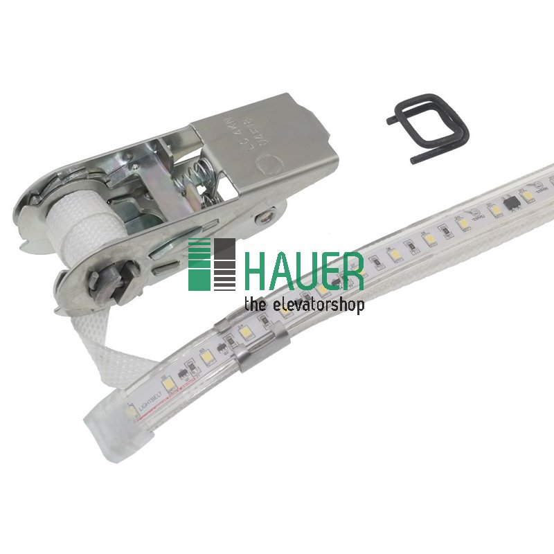 Cinturón luminoso, 1200 lúmenes, 25,6 m, 230 V, conexión abajo, 5 m extremo abie