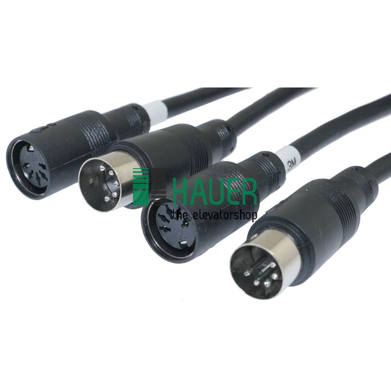 Weco, extension cable pair for G5 power supply, 2x DIN plug 5 pin L=3000