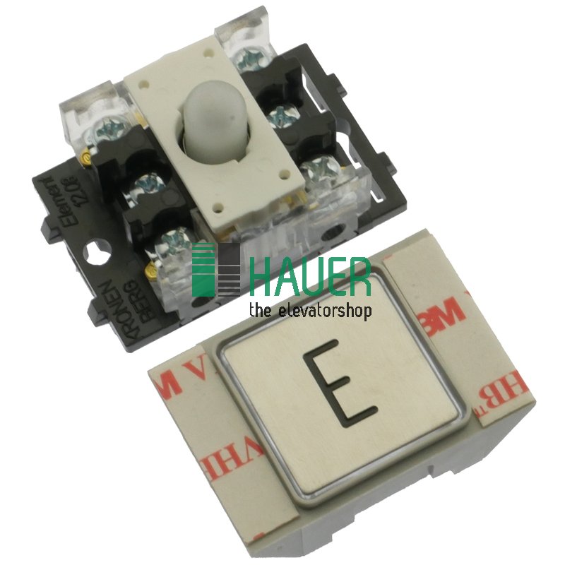 Pulsador de carrera corta, antivandálico, 1NO/NC,LED blanco, E