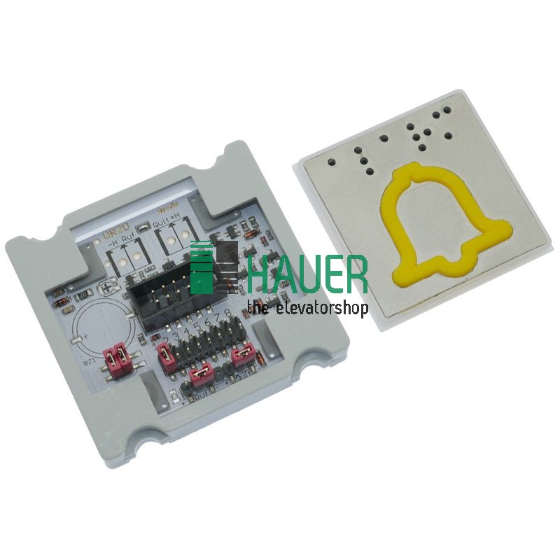 Taster DR2D, LED rot, Alarm mit Braille