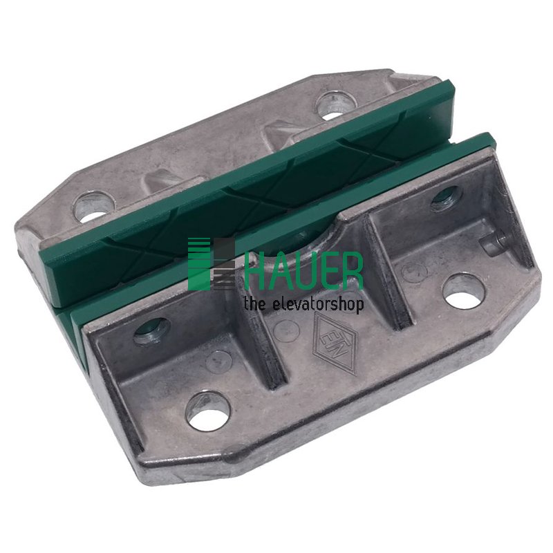 Smart, guide shoe with insert for 16 mm rail