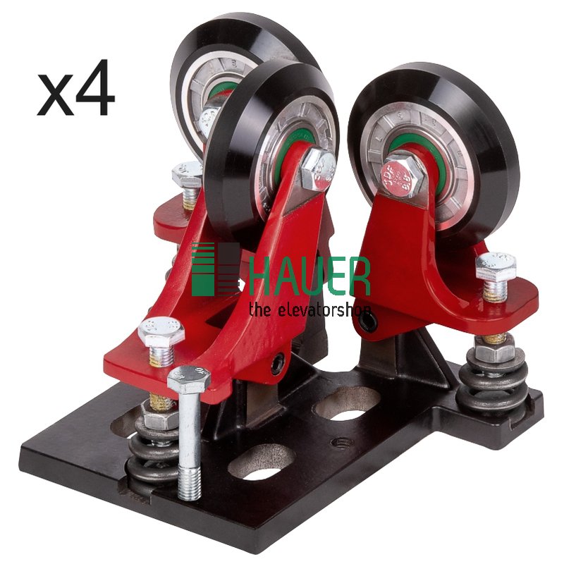Guida a rulli, Calibro C-80, per rotaia 8 mm (set=4)