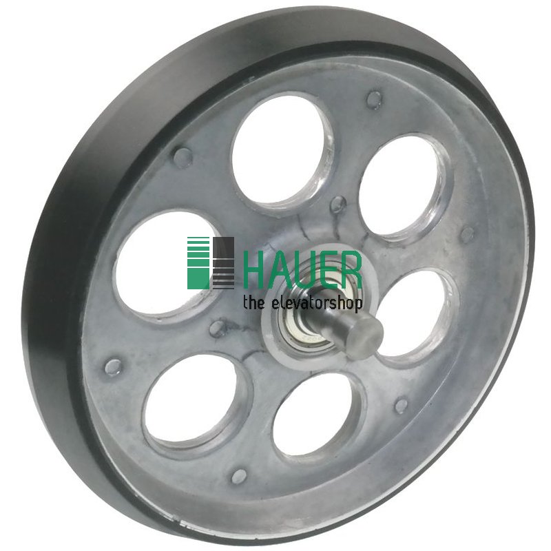 Guide roller D200 with axle, lining HDX95 heavy duty