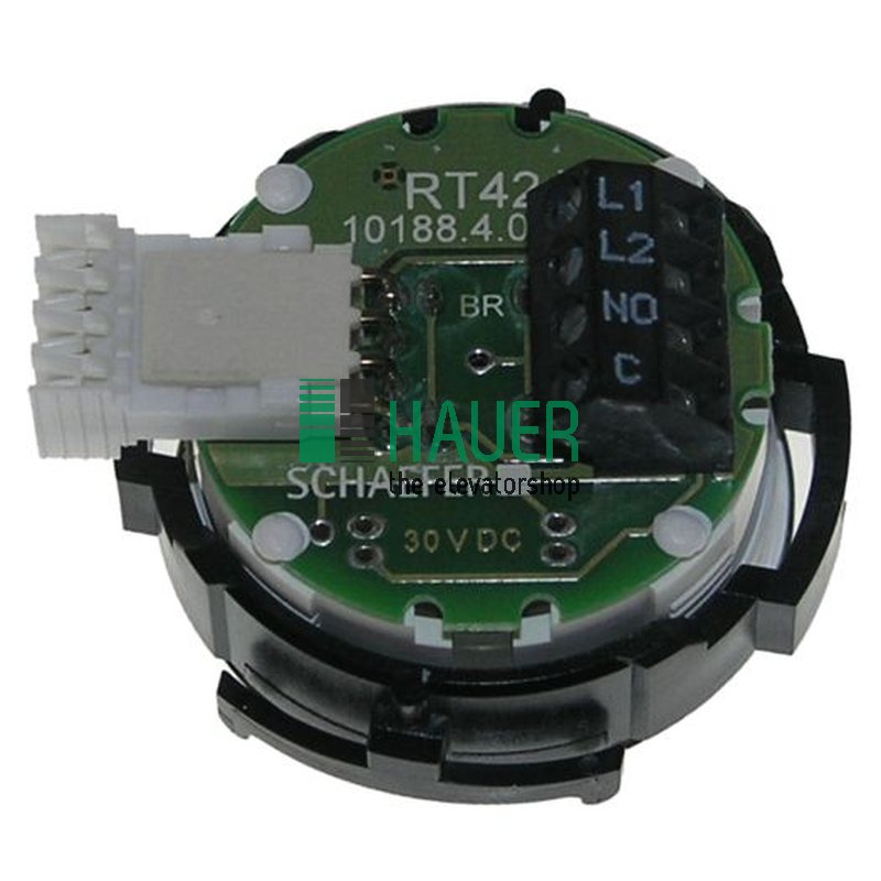 Drucktaster RT42 rund., Anschl. VIII, LED rot 30V, 7