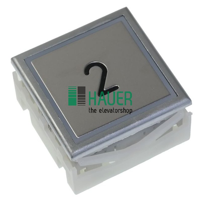Bouton poussoir Step Classic, illumination bleue, panneau 2