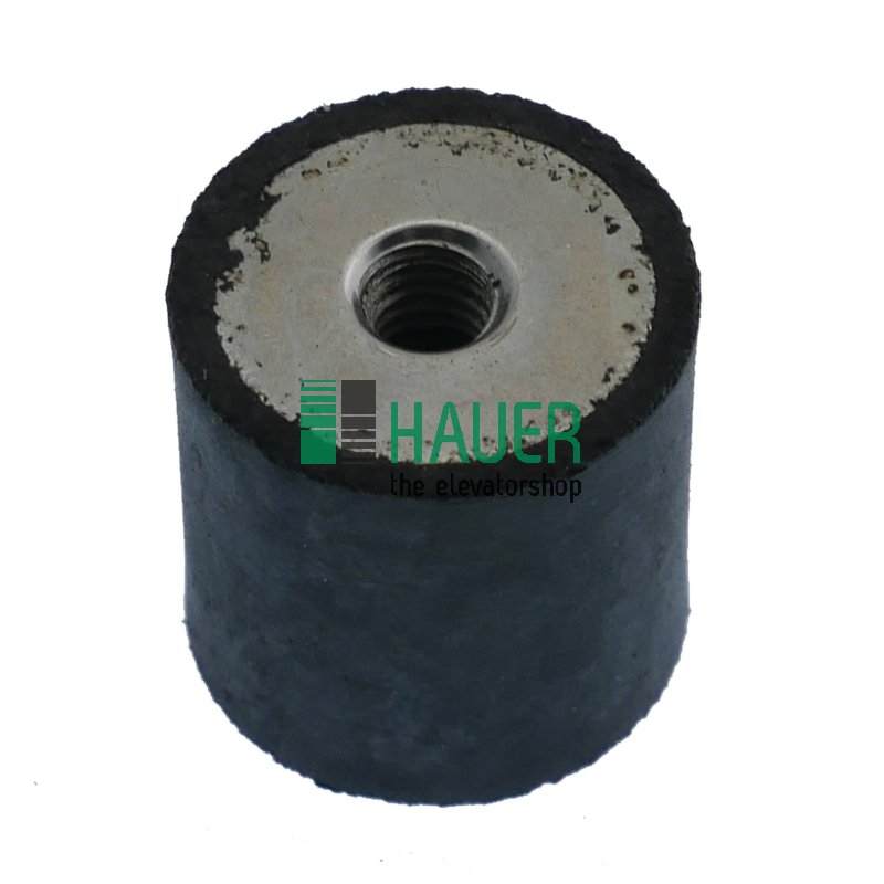 Tope goma, GP-CZ-015x015-M4-NR57, rosca int. abierta